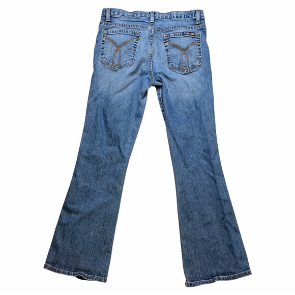 Calvin Klein Y2K Mid-Rise Jeans Light Blue Flare 6 - Picture 5 of 7